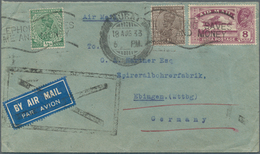 Indien: 1929/50, Airmail Covers (40) Inc. Better FFC, Combi Mail, Good Destinations, Mostly To Europ - 1852 District De Scinde