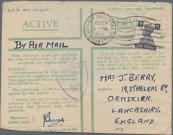 Indien: 1937-47 King George VI. Era: More Than 120 Covers, Postcards And Postal Stationery Items Inc - 1852 Provincia Di Sind