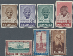 Indien: 1947-2010: Thousands Of Mint And Used Stamps In A Big Stockbook, With Mint Set GANDHI, Some - 1852 Provincia Di Sind