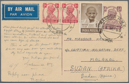 Indien: 1947-modern: About 650 Covers, Postcards And Postal Stationery Items, From Independence To M - 1852 Provincia Di Sind