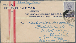 Indien: 1948-1980's: More Than 500 Covers, Postcards And Postal Stationery Items, Most Of Them Used, - 1852 Provinz Von Sind