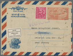 Indien: 1970's: About 250 Postal Stationery Registered Envelopes, All Used, Many With Refugee Relief - 1852 Provincia Di Sind