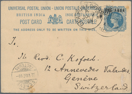 Indien - Stempel: 1880/1902, Specialised Collection Of Postmarks On CV Stationeries Including Fronti - Autres & Non Classés