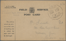 Indien - Feldpost: 1914-17 Group Of 16 Field Post Covers And Postcards Bearing Various F.P.O. Datest - Franchigia Militare