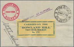 Indien - Raketenpost: 1935-38: Six Rocketgrams, With Three 1935 Sikkim Rocketgrams (two With The Vig - Other & Unclassified