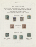 Indien - Konventionalstaaten: 1885-1946, Collection Of Mint And Used Stamps Plus Postal Stationery I - Autres & Non Classés