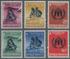 Indonesien: 1960, World Refugee Year Complete Set Of Six In A Lot With Approx. 1.800 Sets Mostly In - Indonesië