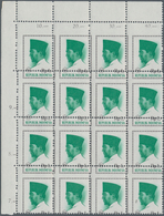 Indonesien: 1966, President Sukarno 1rp. Brown/green Lot With About 15.000 (!) Stamps Mostly In Fold - Indonésie