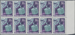 Indonesien: 1969, Satellite Communication 30r. With Variety GREY Instead Of Red Printing In A Lot Wi - Indonesien