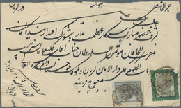 Iran: 1876/1879 (ca.), First Issue Shah Nasreddin 5 Ch. Single Franking On A Domestic Mail Cover, 10 - Iran