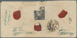 Iran: 1882 (ca.), 50 C. And 1 F. Shah Nasreddin As Very Rare Single Frankings On Domestic Mail Cover - Iran