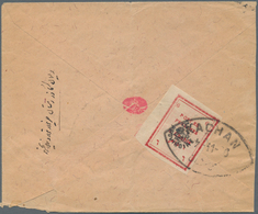 Iran: 1906, Three Covers With Provisoire Issues Single Frankings, Clear Cancellations Of SCHIRAS, NE - Irán