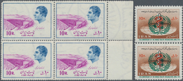 Iran: 1970s, Group Of Eight Stamps Incl. Varieties (misperforation, Missing Value, Colour Shift) - Iran