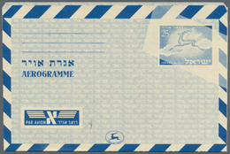 Israel: 1952/1960 (ca.), AEROGRAMMES: Interesting Group With 18 Aerogrammes (unused Except One Is CT - Storia Postale