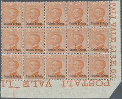 Italienisch-Eritrea: 1929, Victor Emanuel III. 60c. Brown Orange With Opt. 'Colonia Eritrea' In A Lo - Eritrea