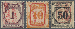 Japanische Besetzung  WK II - Malaya: General Issues, 1942, Postage Dues, Small Seal In Red On 1 C., - Maleisië (1964-...)