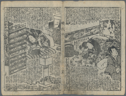 Japan - Besonderheiten: 1790/1890, Japanese Woodcuts And Books, Total 33 Woodcuts/drawings On Native - Other & Unclassified