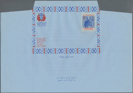 Jemen - Königreich: 1966, Airletter Sheet 10b. Blue And Red, Watermarked, 1.100 Unused Copies (unfol - Jemen