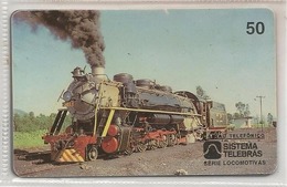 LSJP BRAZIL PHONECARD STEAM TRAIN N 301 TELEBRAS - Brasilien