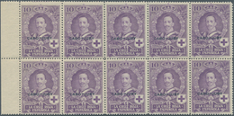 Kap Jubi: 1926, Red Cross – Royal Family 10pta. Violet With Black Opt. ‚CABO-JUBY‘ In A Lot With App - Cabo Juby