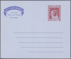 Katar / Qatar: 1957/2000 (ca.) Ca. 69 Unused/used Airletters Incl. Revaluations, Only A Very Few Ite - Qatar