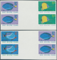 Kokos-Inseln: 1995, Special Lot Of The Fish Series Containing In All 86 Imperforated Stamps For The - Isole Cocos (Keeling)