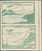 Kolumbien - Ausgaben Der Compania Colombiana De Navegacion Aérea: 1920, Monocoloured Issue In New Ty - Colombia