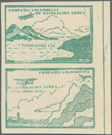 Kolumbien - Ausgaben Der Compania Colombiana De Navegacion Aérea: 1920, Monocoloured Issue In New Ty - Kolumbien