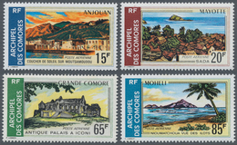 Komoren: 1971, Landscapes Complete Set Of Four (Moutsamoudou On Anjouan, Sada On Mayotte, Iconi On G - Other & Unclassified