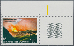 Komoren: 1973, Eruption Of Karthala Volcano 120fr. In A Lot With About 1.000 Stamps Mostly In Comple - Other & Unclassified