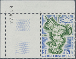Komoren: 1974, Maps Of Comores 120fr. ‚Mayotte‘ In A Lot With About 2.300 Stamps Mostly In Larger Bl - Other & Unclassified
