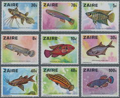 Kongo (Kinshasa / Zaire): 1978, Fishes Complete Set Of Nine Stamps In A Lot With 500 Sets Mostly In - Otros & Sin Clasificación