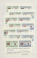 Korea-Süd: 1951/1952, War Participating Countries, Set Of 21 Souvenir Sheets ("Italy" Issue "with Cr - Corea Del Sur