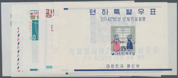 Korea-Süd: 1959/1961, Accumulation Of 21 Different Miniature Sheets In Different Quantities (total 9 - Korea, South
