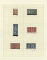 Libanon: 1924, DOUBLE OVERPRINTS, Bilingual Issue, Petty U/m Collection Of Four Pairs And Two Single - Líbano