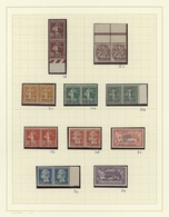 Libanon: 1924, INVERTED OVERPRINTS, Petty U/m Collection Of Eight Pairs And Two Single Stamps Showin - Lebanon
