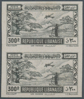 Libanon: 1943/1947, Mint Assortment Of 67 Imperforate Stamps, E.g. Maury PA82/87 Pairs (736,- €), PA - Líbano