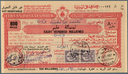 Libyen: 1957 - 1959, Wonderful Lot Of Libyan Postal Stationerys - Postal Orders - From 100 Milliemès - Libia