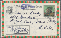 Macau - Ganzsachen: 1955/86 Ca. 46 Used And Unused Airgrams Many Were Sent Abroad One To Doris Day ( - Postwaardestukken