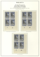 Malaiische Staaten - Malakka: 1960/1962, Definitives "Views", Specialised Collection Of 52 Plate Blo - Malacca