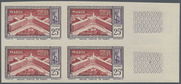 Marokko: 1923/1952, Mint Assortment Of 35 IMPERFORATE Stamps Resp. IMPERFORATE COLOUR PROOFS. - Ongebruikt