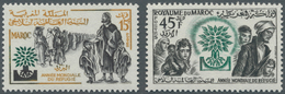 Marokko: 1960, World Refugee Year Complete Set Of Two In A Lot With About 1.400 Sets Mostly In Large - Neufs