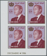 Marokko: 1974/1992 (ca.), Accumulation With Approx. 2.000 Only IMPERFORATE Stamps With Many In Large - Ungebraucht