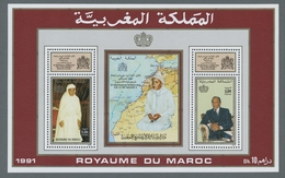 Marokko: 1974/1992, Accumulation In Carton With Mostly Single Stamps Or Complete Sets Some In Larger - Unused Stamps