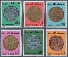 Marokko: 1976, Old Morrocan Coins Complete Set Of Six In A Lot With About 400 Sets Mostly In Part To - Neufs