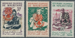 Mauretanien: 1962, World Refugee Year Definitives With Prepared But UNISSUED Opt. ‚AIDE AUX REFUGIES - Mauritanie (1960-...)