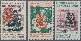 Mauretanien: 1962, World Refugee Year Definitives With Prepared But UNISSUED Opt. ‚AIDE AUX REFUGIES - Mauritanië (1960-...)