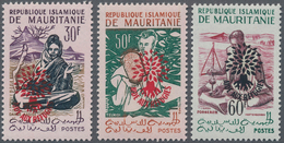 Mauretanien: 1962, World Refugee Year Definitives With Prepared But UNISSUED Opt. ‚AIDE AUX REFUGIES - Mauritania (1960-...)