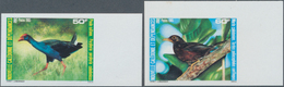 Neukaledonien: 1985, Local Birds, 50fr. And 60fr., 240 IMPERFORATE Sets, Unmounted Mint. Maury 517/1 - Nuevos