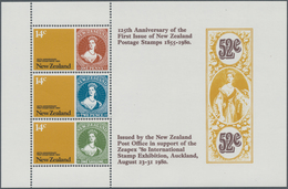 Neuseeland: 1980, 125 Years Stamps In New Zealand Large Lot With About 1.000 (!) Miniature Sheets, M - Covers & Documents